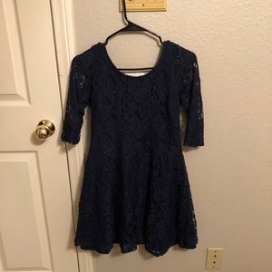 dark blue skater dress